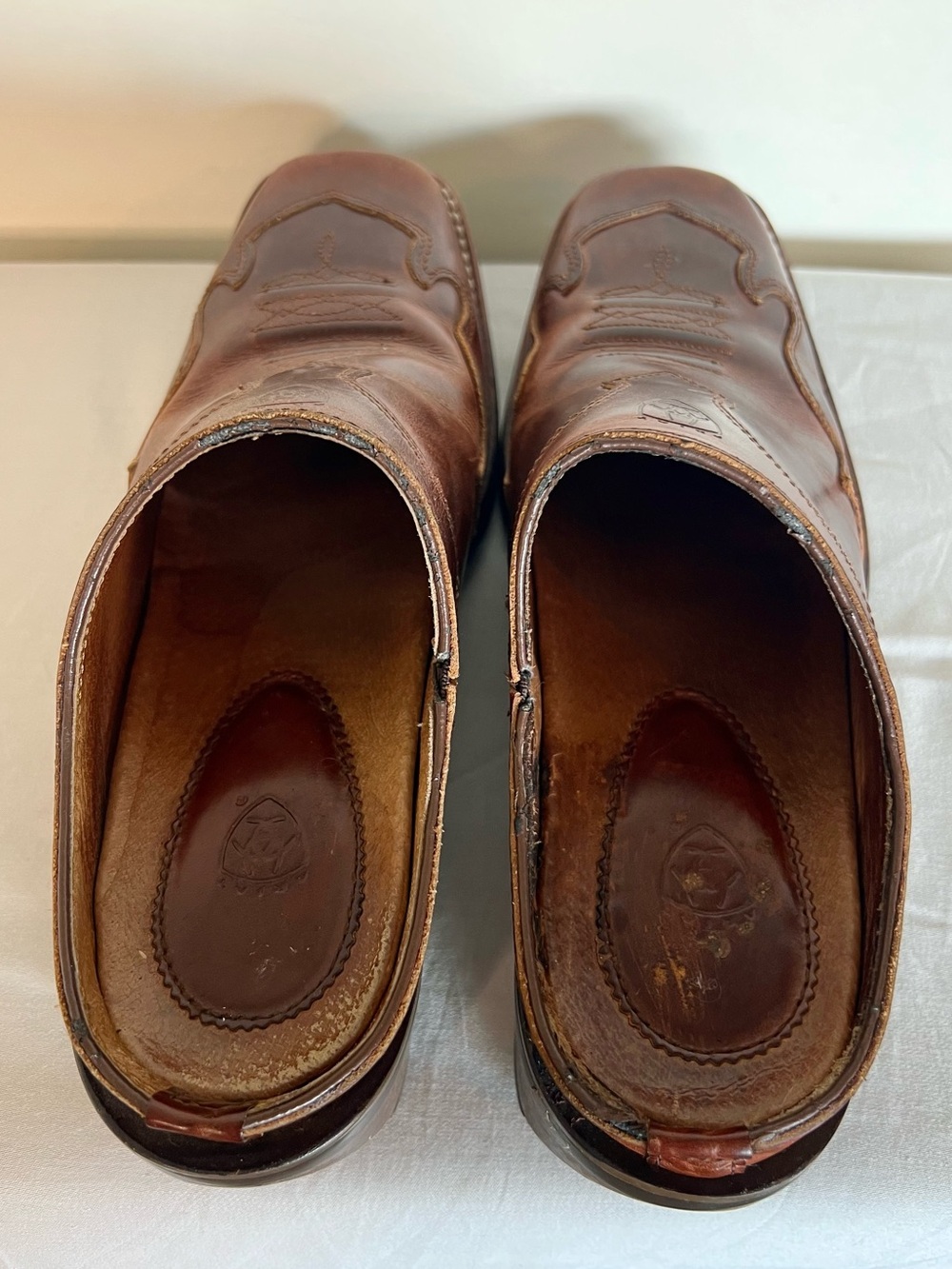 Ariat Women’s Slip-On Western Leather Mules Size 6.5 - Picture 10 of 13